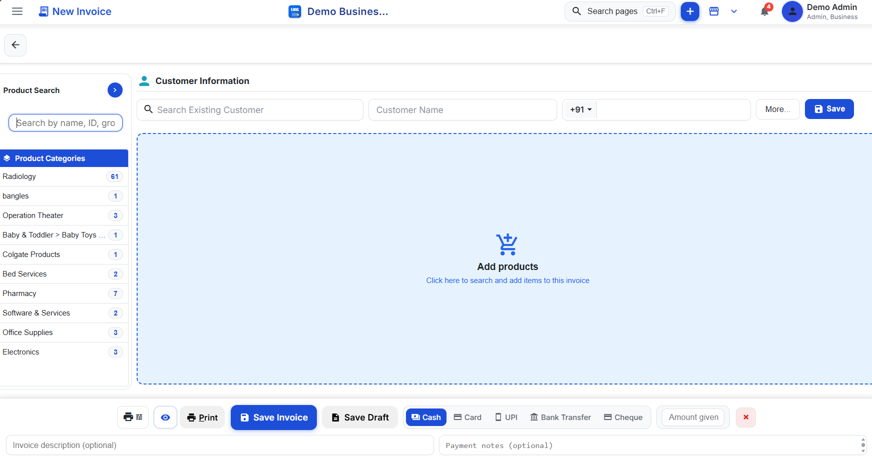 Στιγμιότυπο οθόνης για Εύκολο λογισμικό τιμολόγησης: δημιουργήστε το πρώτο τιμολόγιο σε λεπτά
